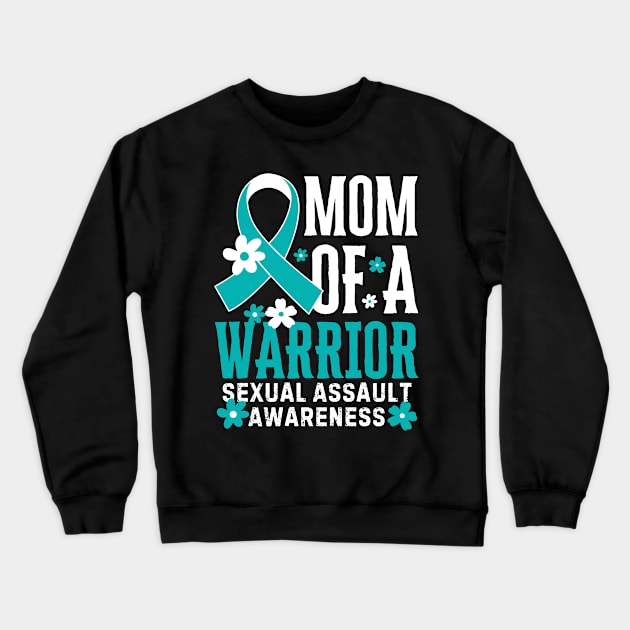 Mom Of A Warrior Sexual Assault Awareness Crewneck Sweatshirt by Point Shop